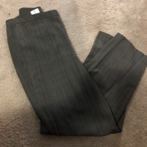 Grey and pink plaid dress slacks